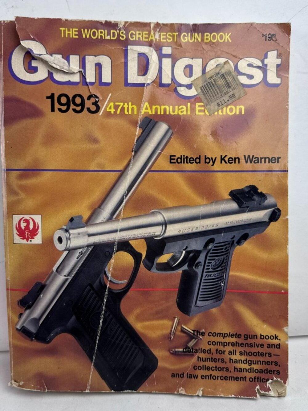 Gun Digest 1993 47th Annual Edition Ken Warner Ruger 22/45 Firearm Catalog Book